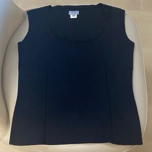 Designer sleeveless knit scoop tank. Not your ordinary knit fabric. Size small.